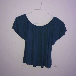BP Blue Off The Shoulder Top